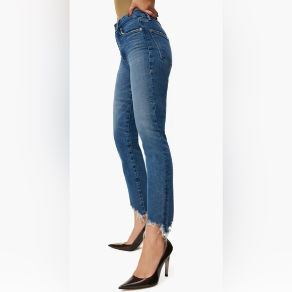 NWT Good American Skinny Blue Raw Hem Size 6 - Picture 12 of 15
